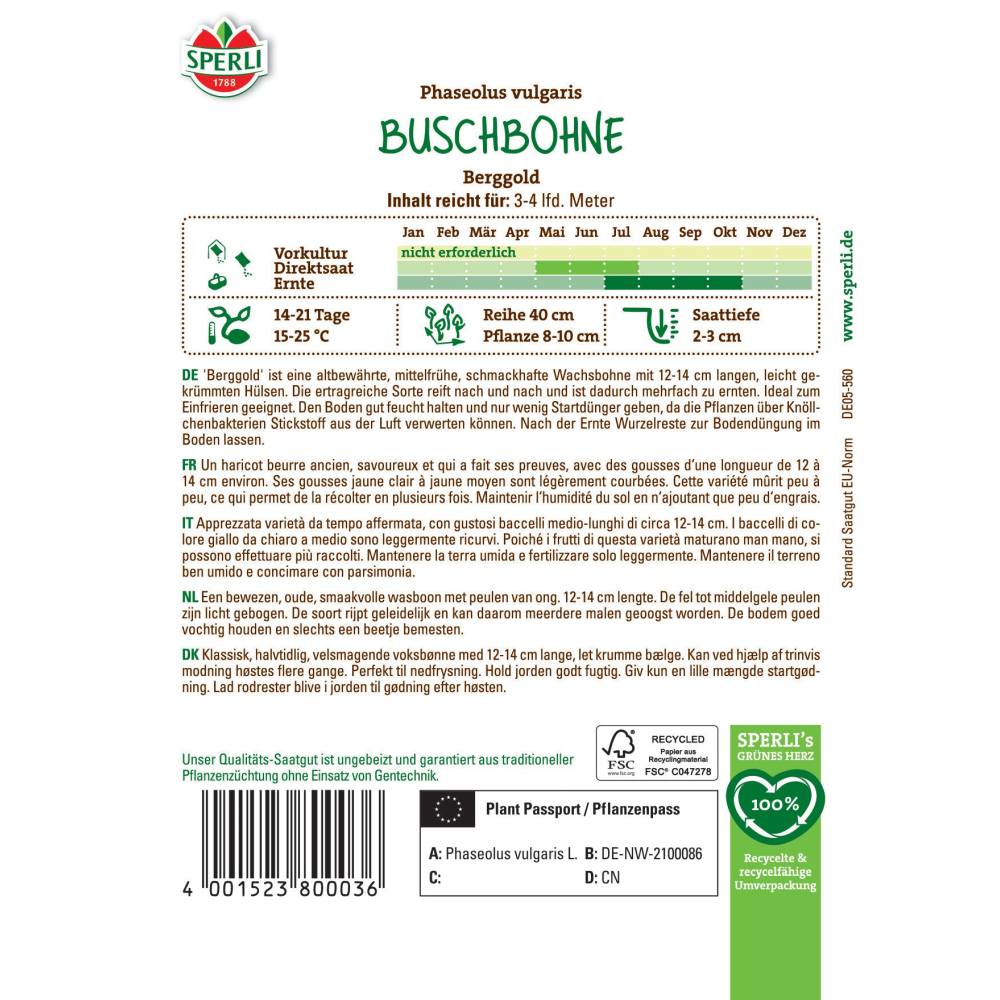 Seminte fasole pitica Berggold