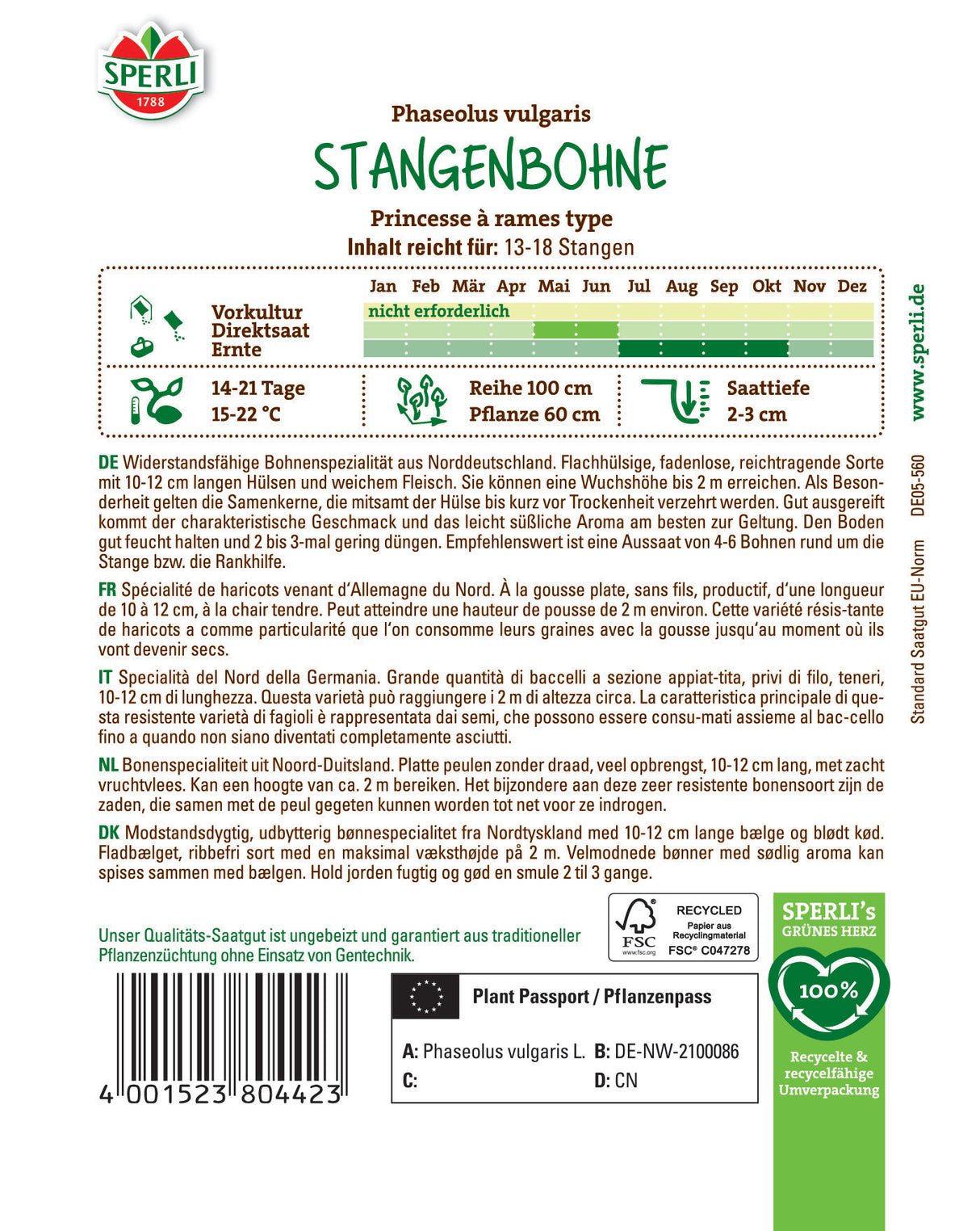 Seminte fasole urcatoare Princesse