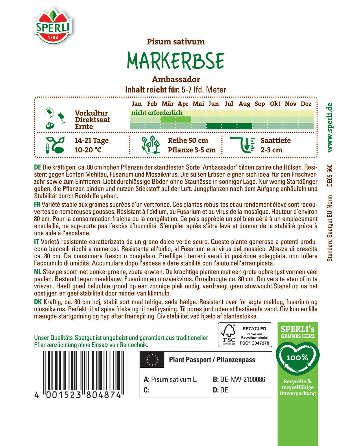 Seminte mazare Ambassador