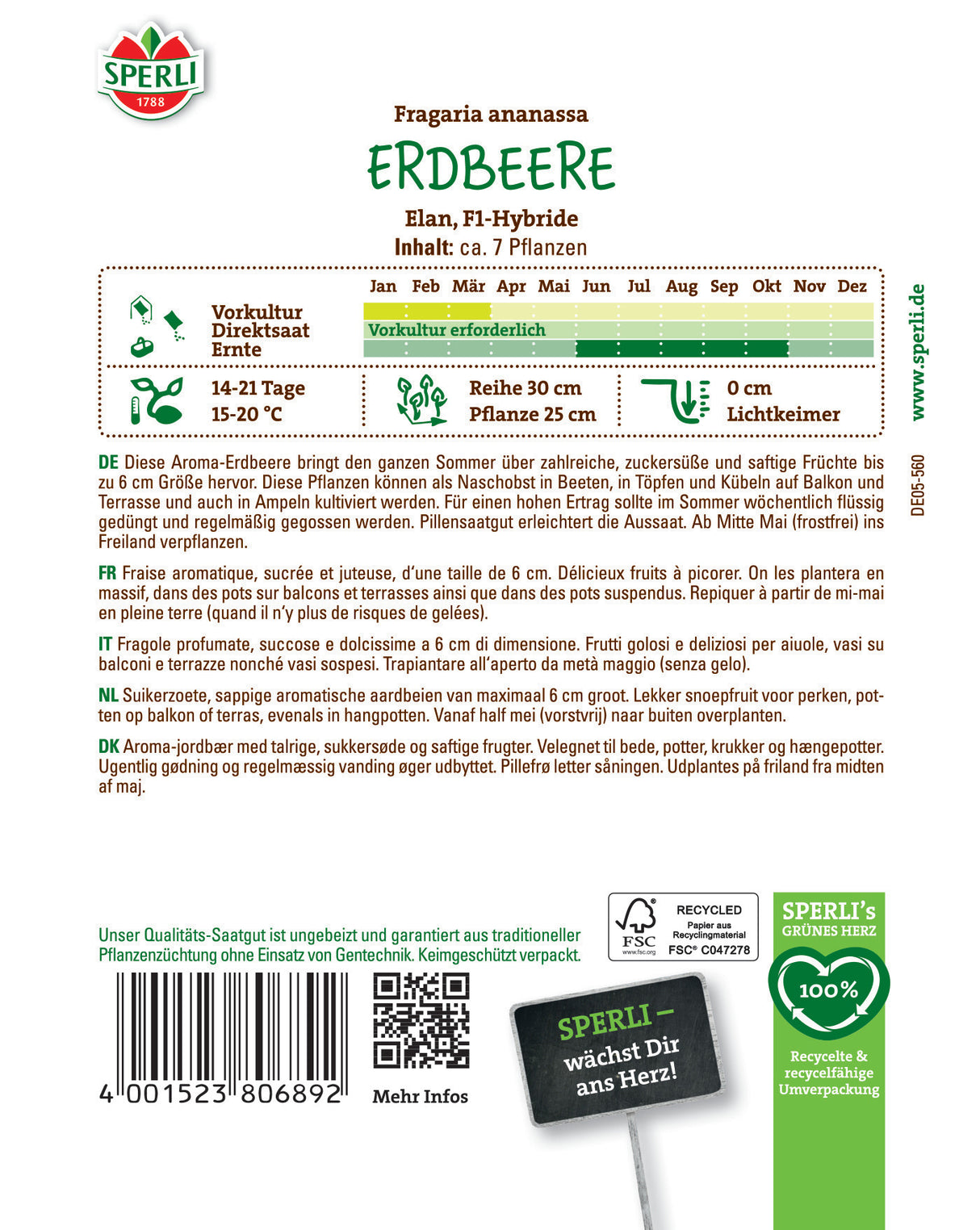 Seminte capsuni Elan