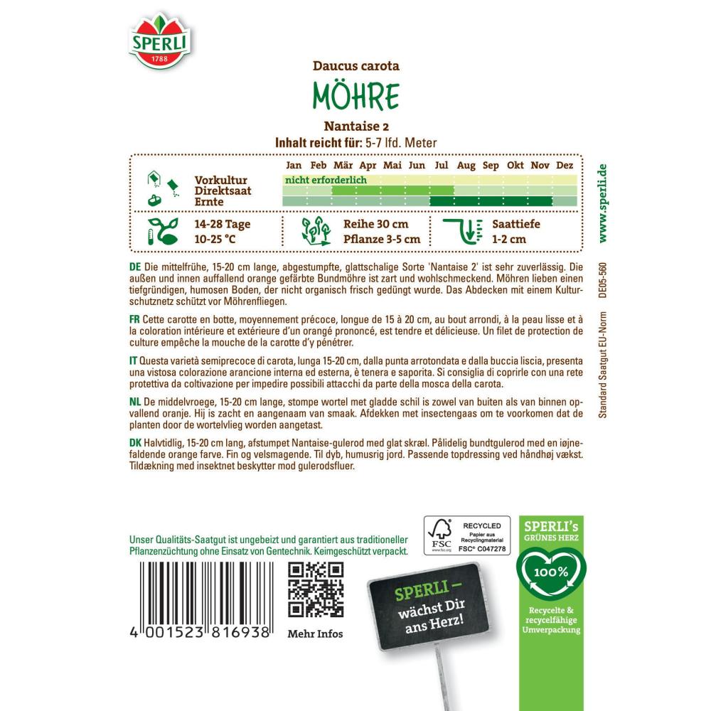 Seminte morcovi Nantaise 2