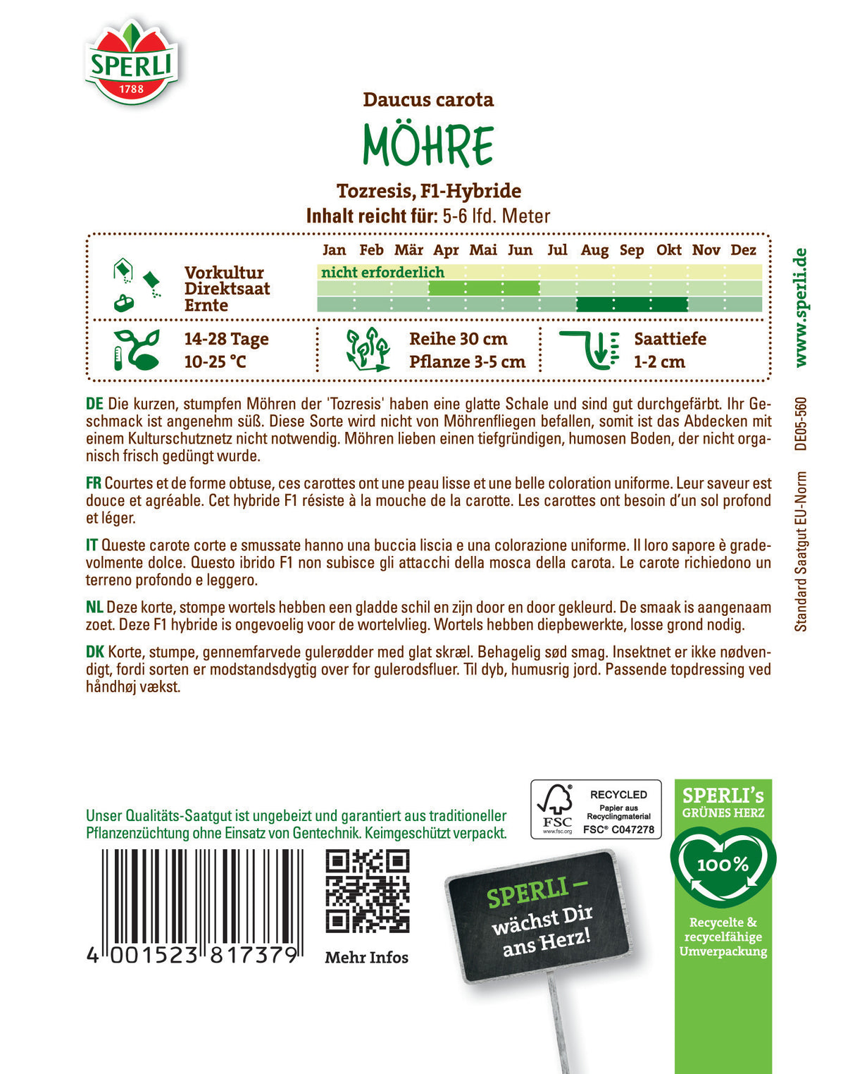 Seminte morcovi Tozresis 1