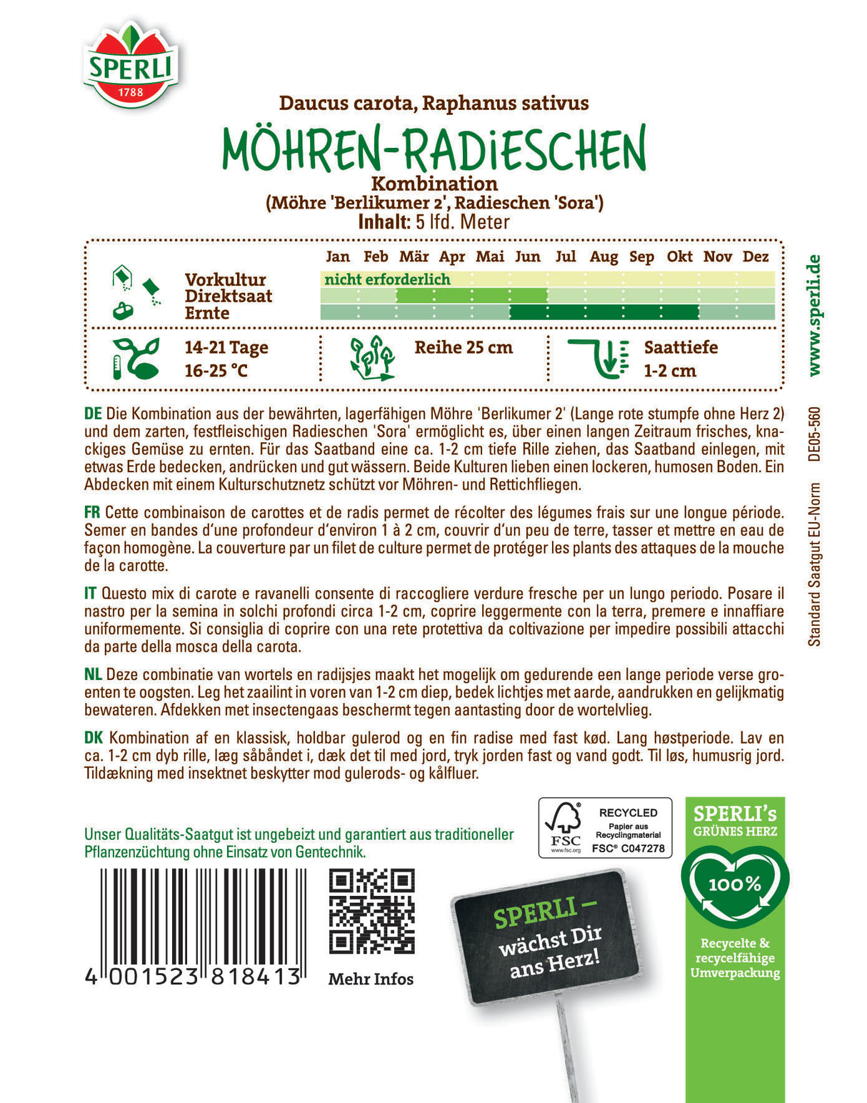 Seminte mix morcov si ridiche