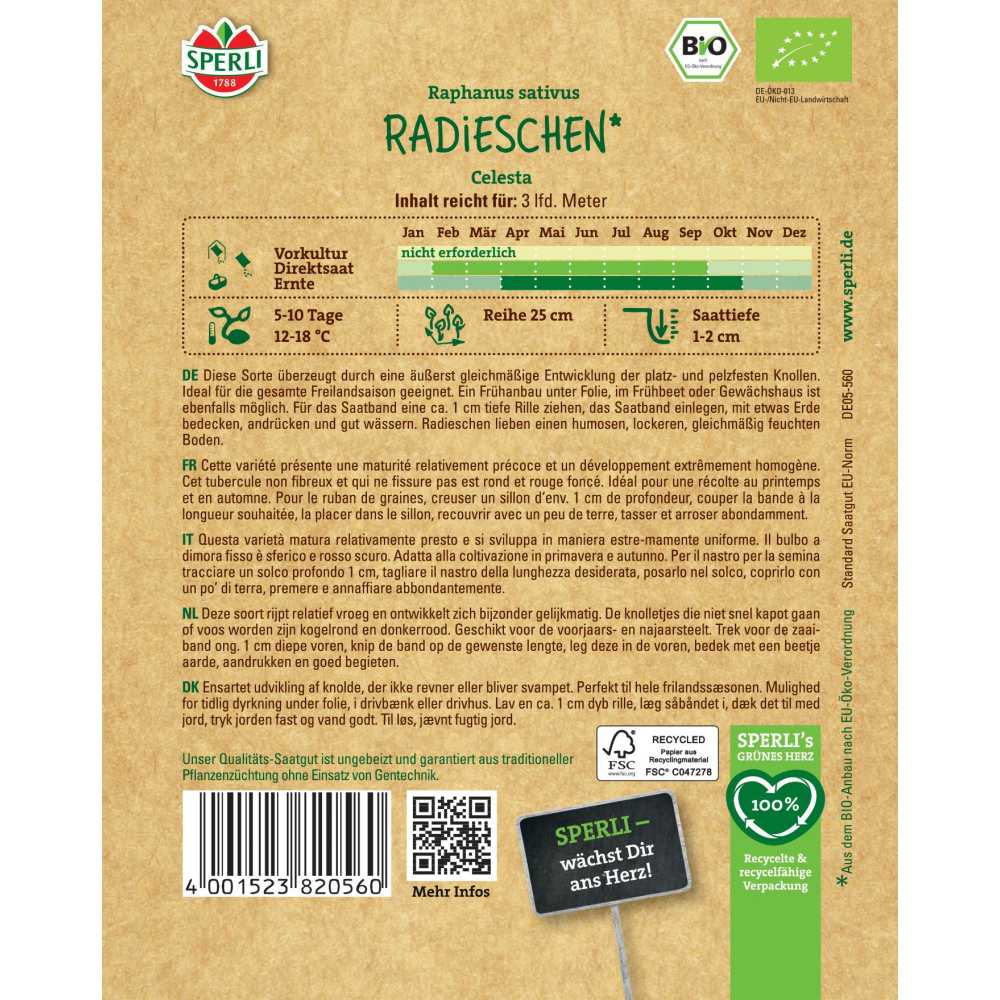 Seminte BIO ridiche cu banda