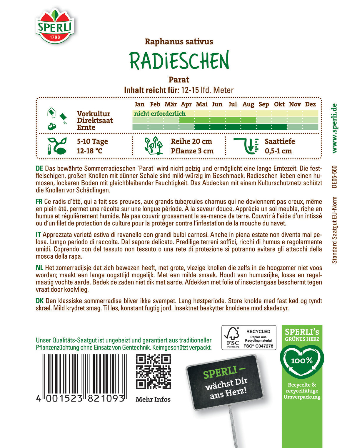 Seminte ridiche Parat