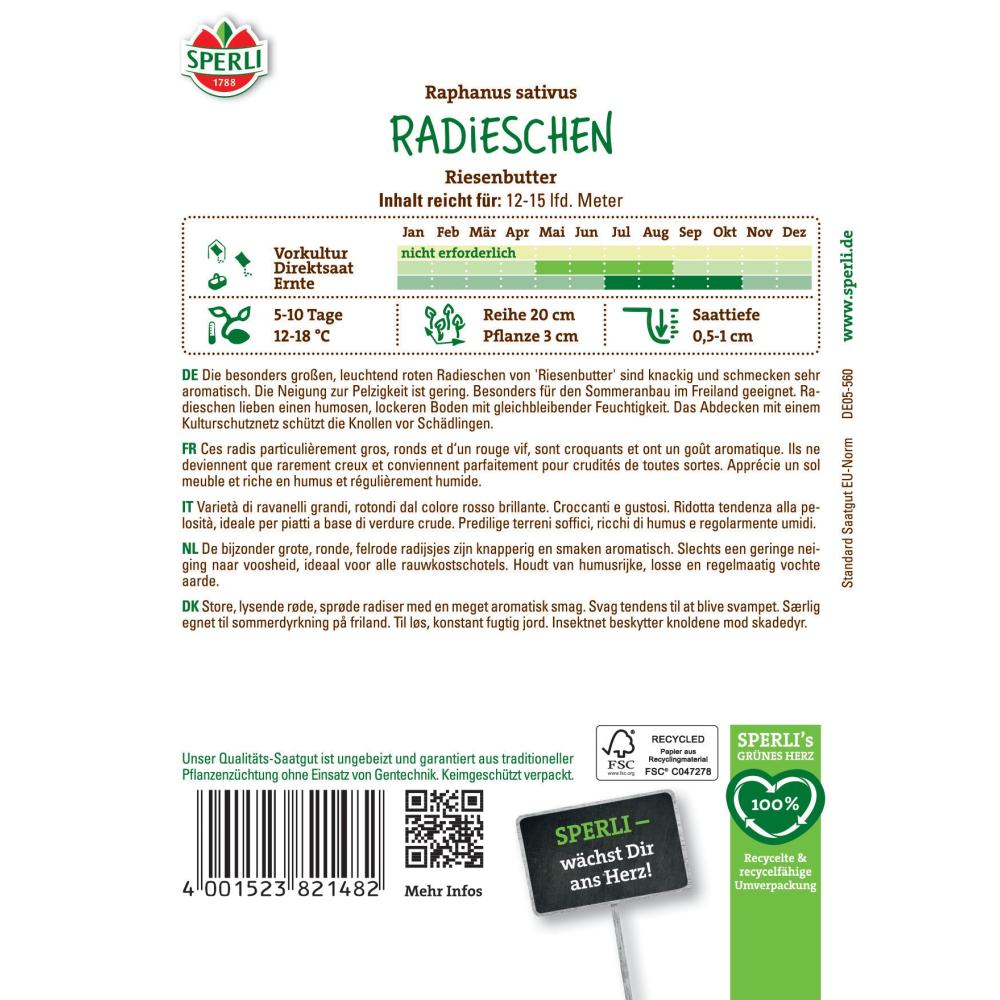 Seminte ridiche Riesenbutter