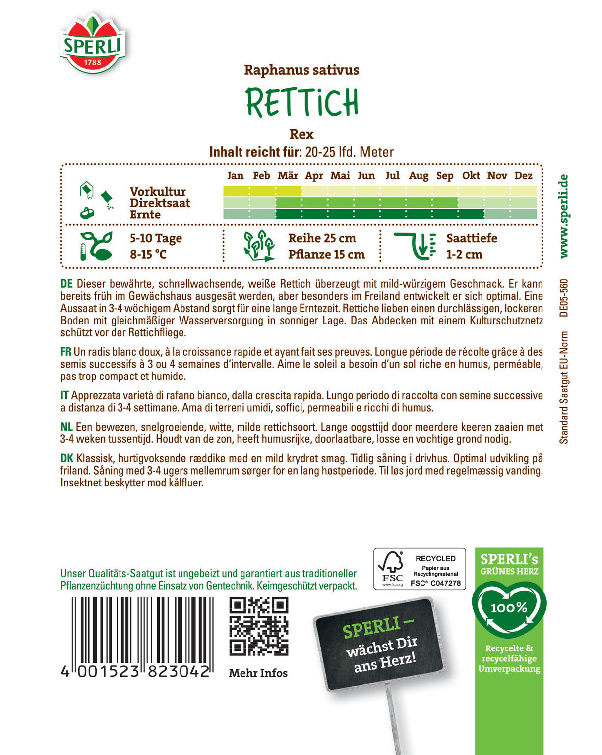 Seminte ridiche Rex sperli