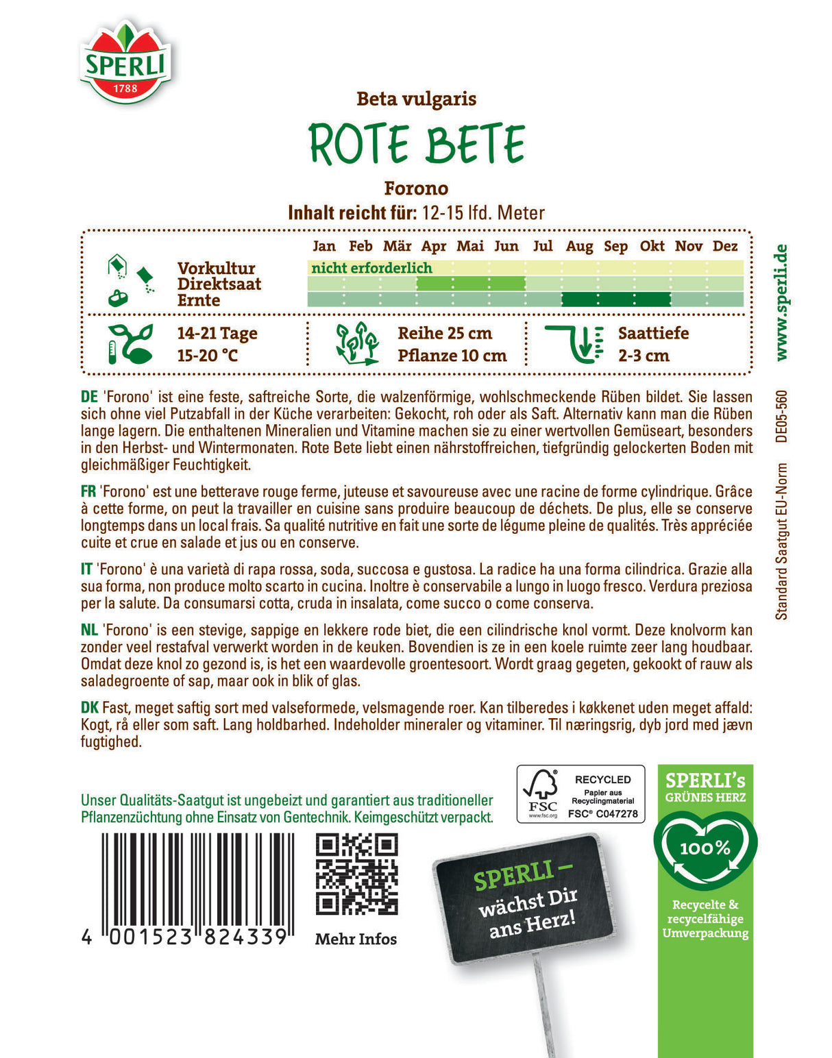 Seminte sfecla rosie Forono