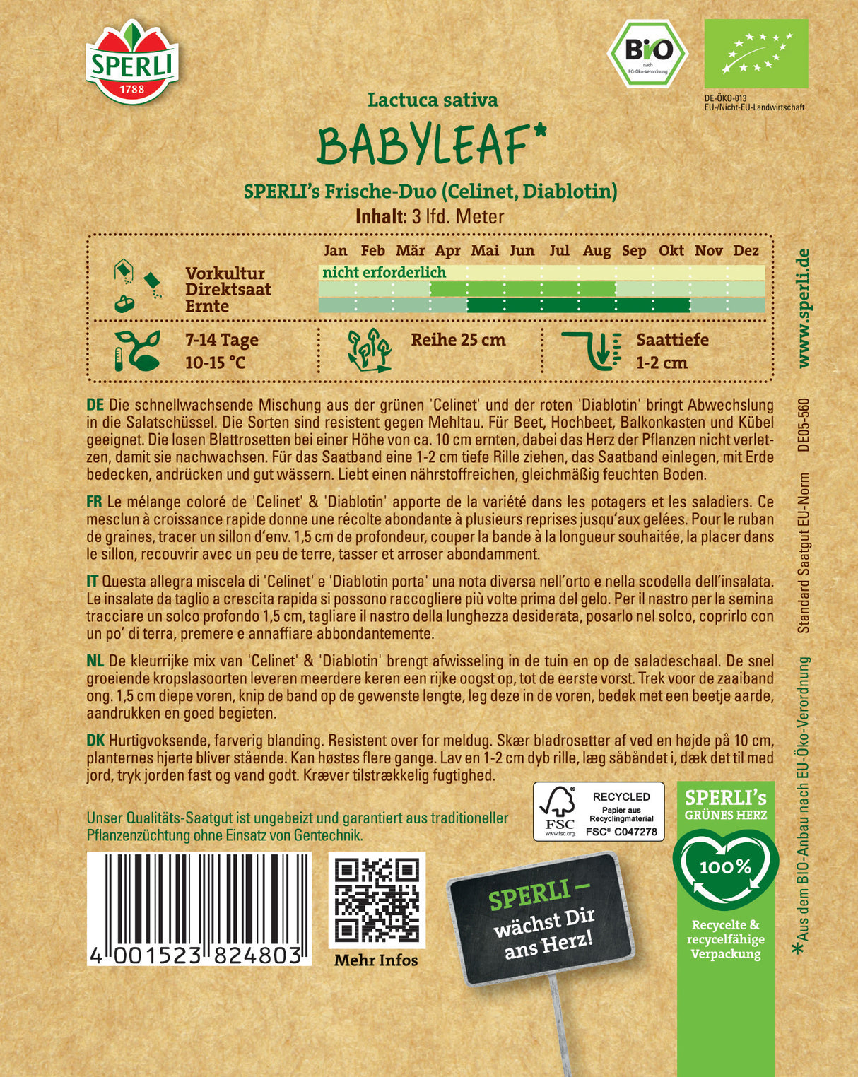 Seminte BIO salata Babyleaf