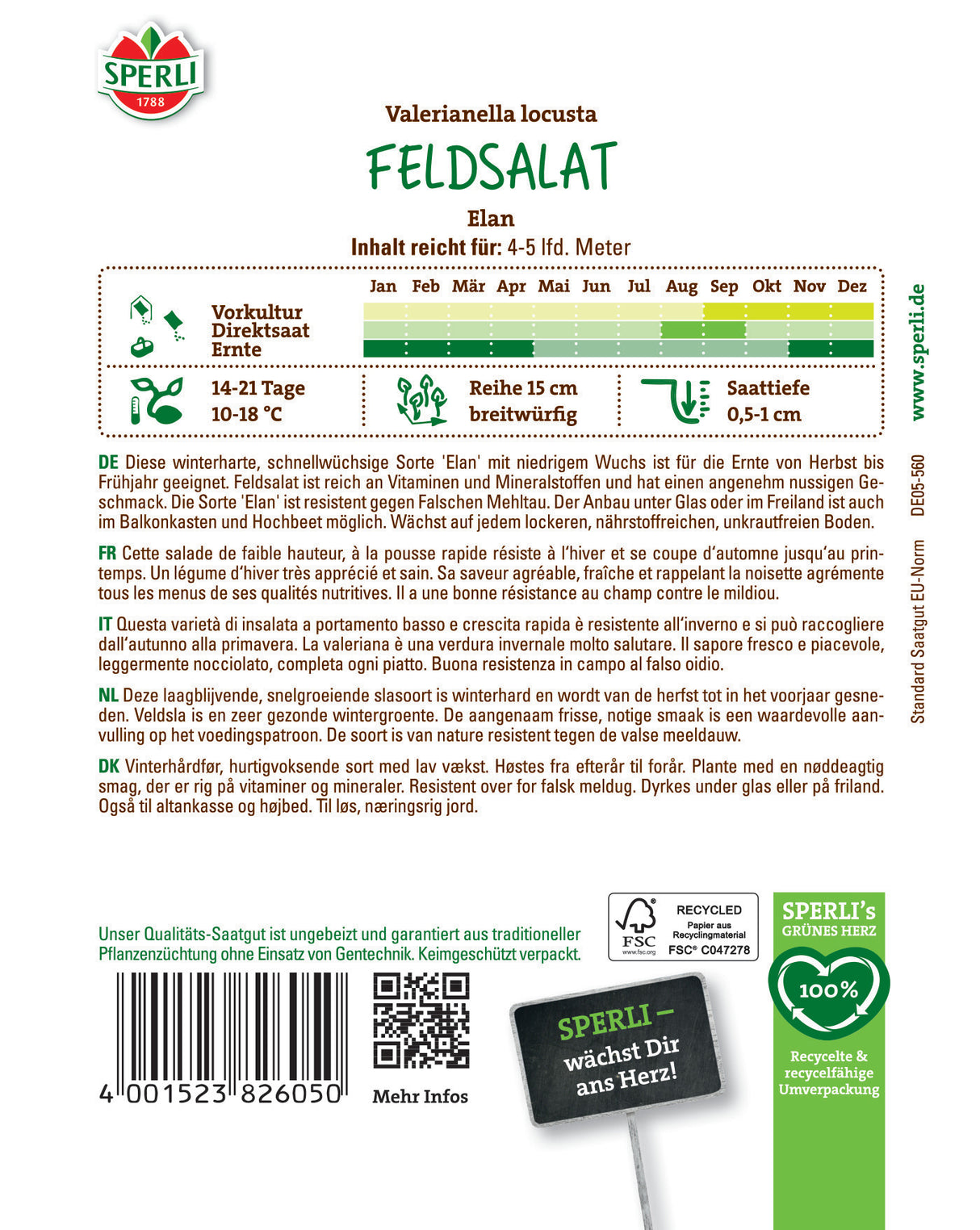 Seminte salata de camp Elan