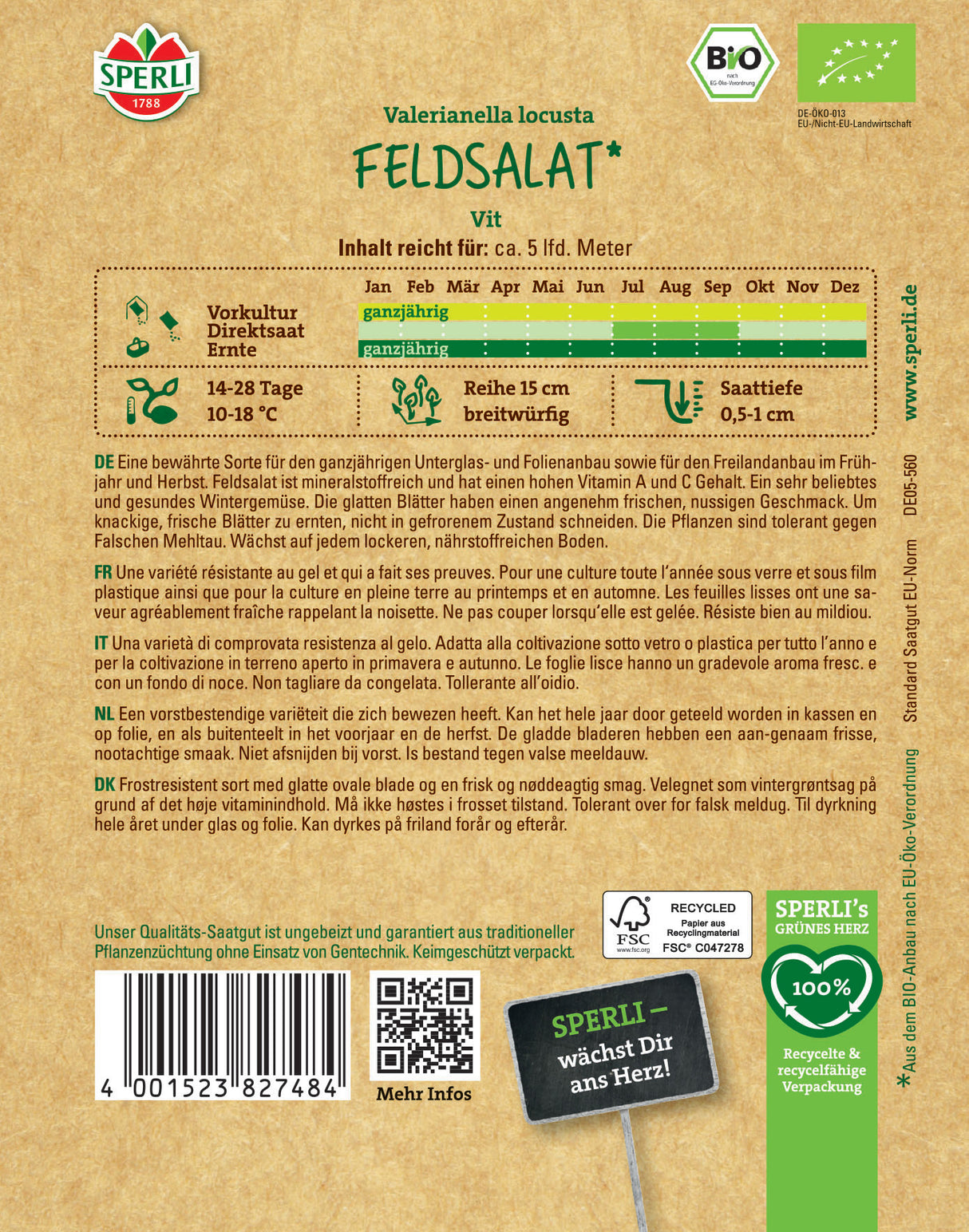 Seminte BIO salata de camp