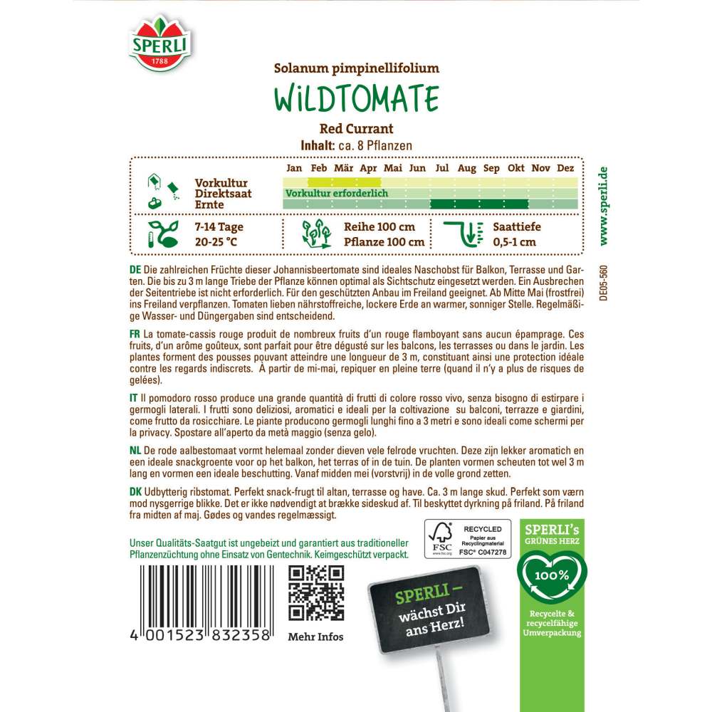 Seminte rosii salbatice Red Currant – fructe mici si aromate, ideale pentru gustari, ajung la 10 g