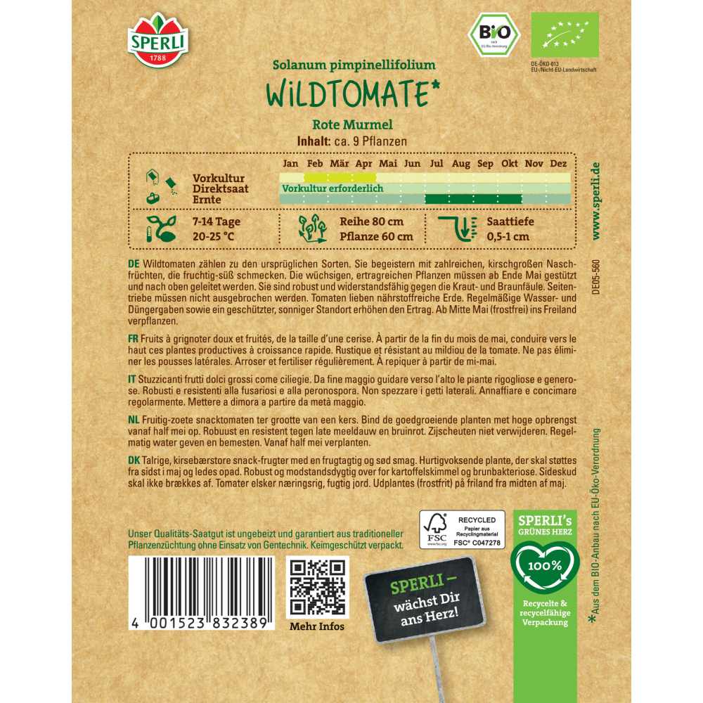 Seminte BIO rosii salbatice – cultura ecologica cu gust intens, ajung la 10-20 g