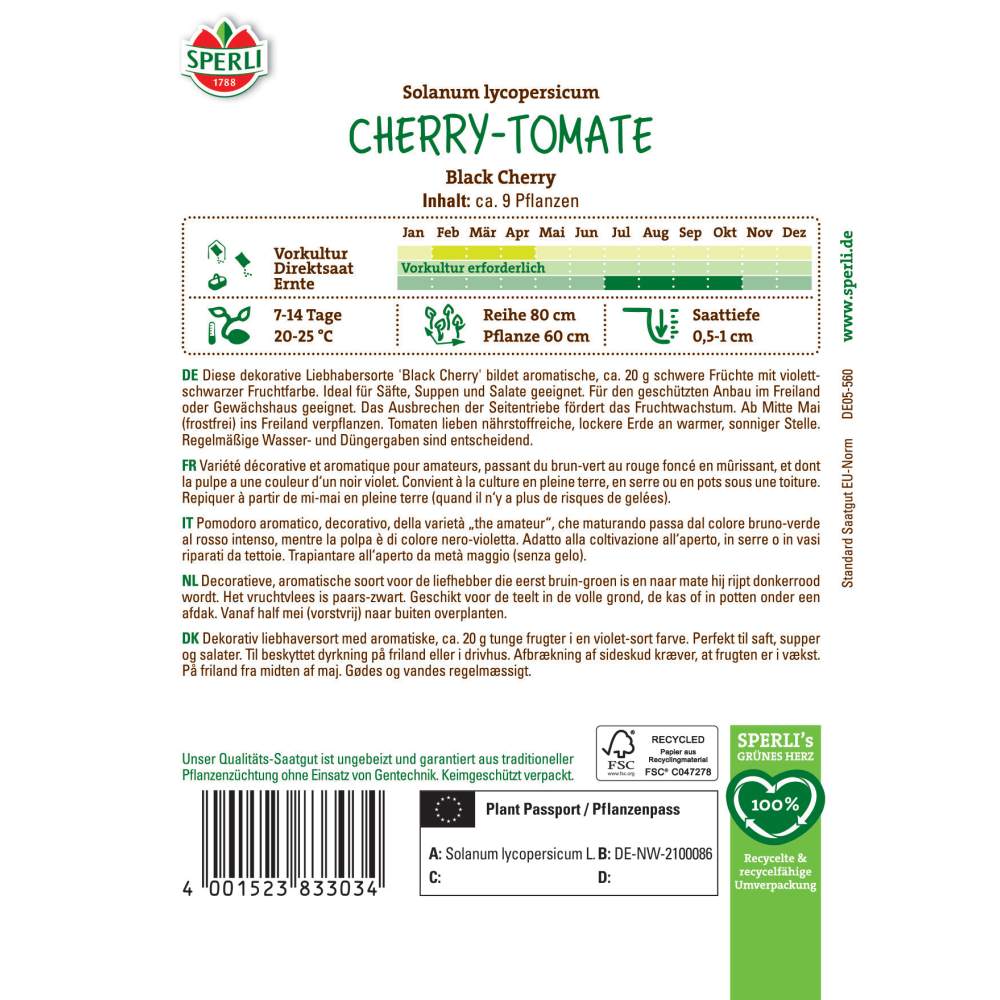 Seminte rosii cherry Black Cherry – fructe inchise la culoare, foarte dulci, ajung la 10-20 g