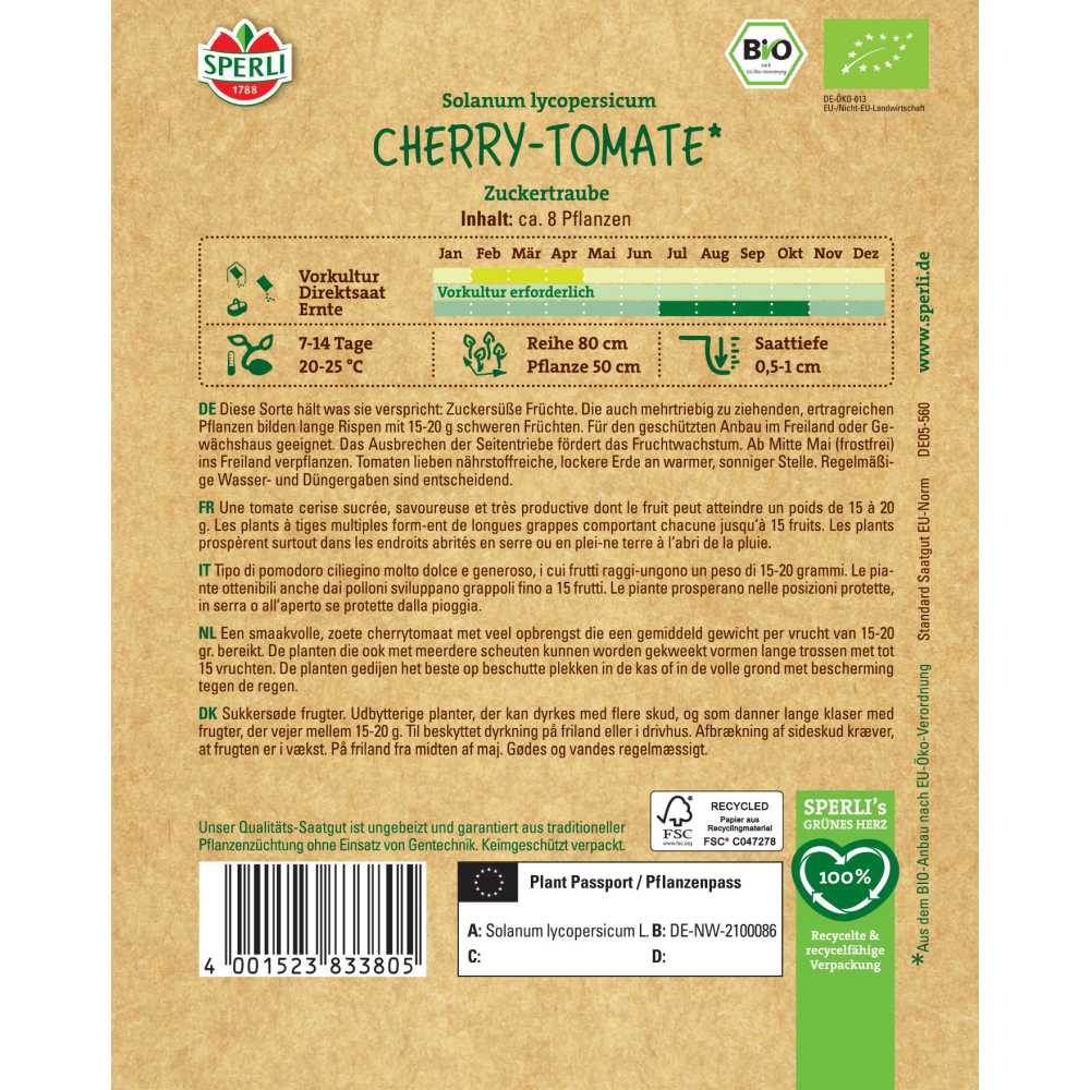 Seminte BIO rosii cherry – gust autentic si cultura ecologica, ajung la 10-20 g