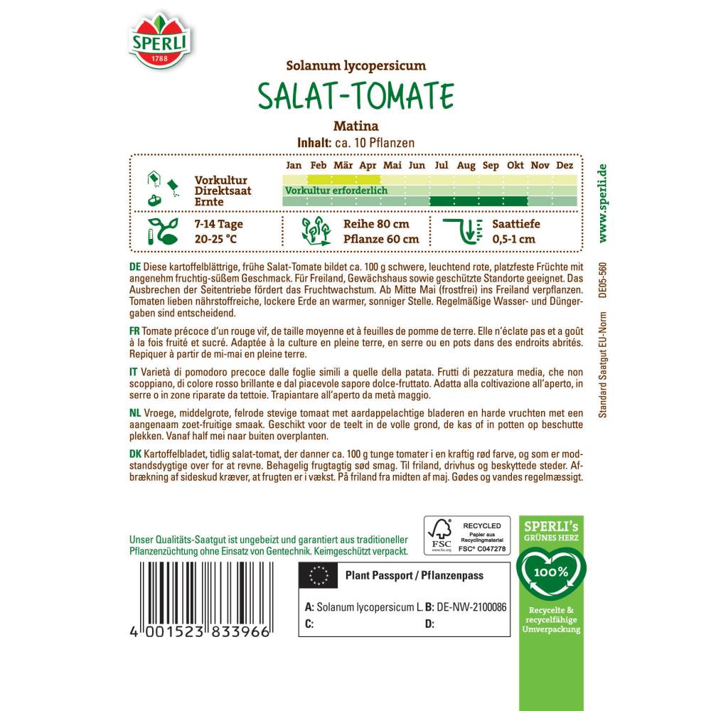 Seminte rosii Matina – soi timpuriu, ideal pentru gradini hobby, ajung la 50-100 g