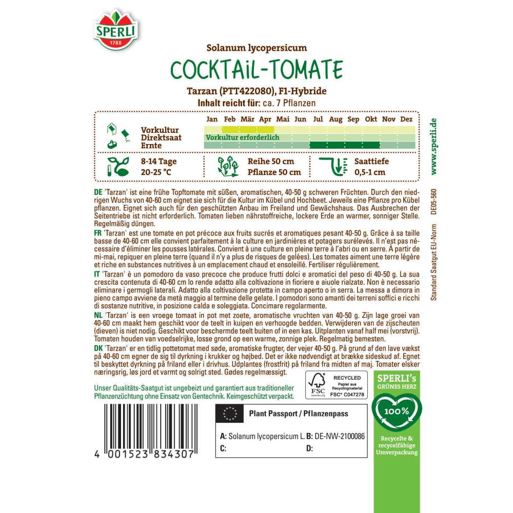 Seminte rosii cocktail Tarzan F1 – fructe mici si ferme, ideale pentru gustari