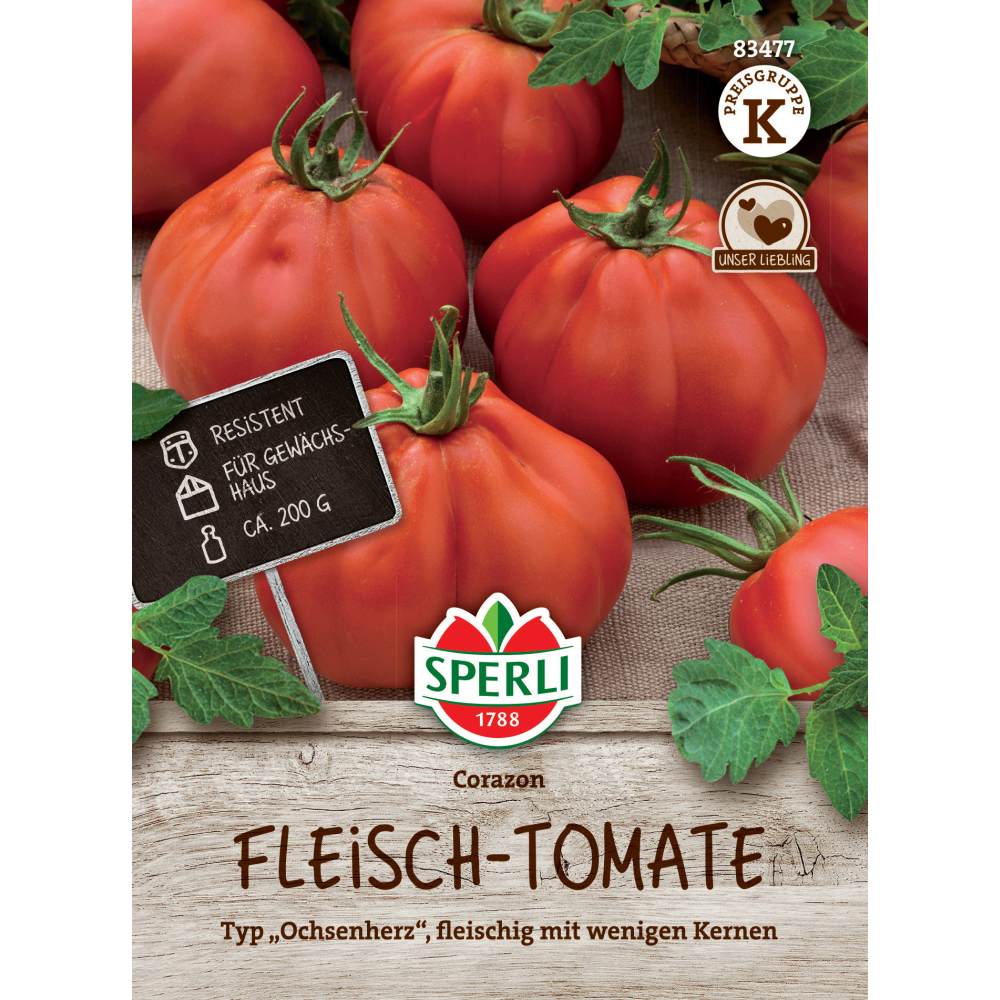 Seminte rosii Corazon F1 – forma de inima si gust dulce, ajung la 150-200 g