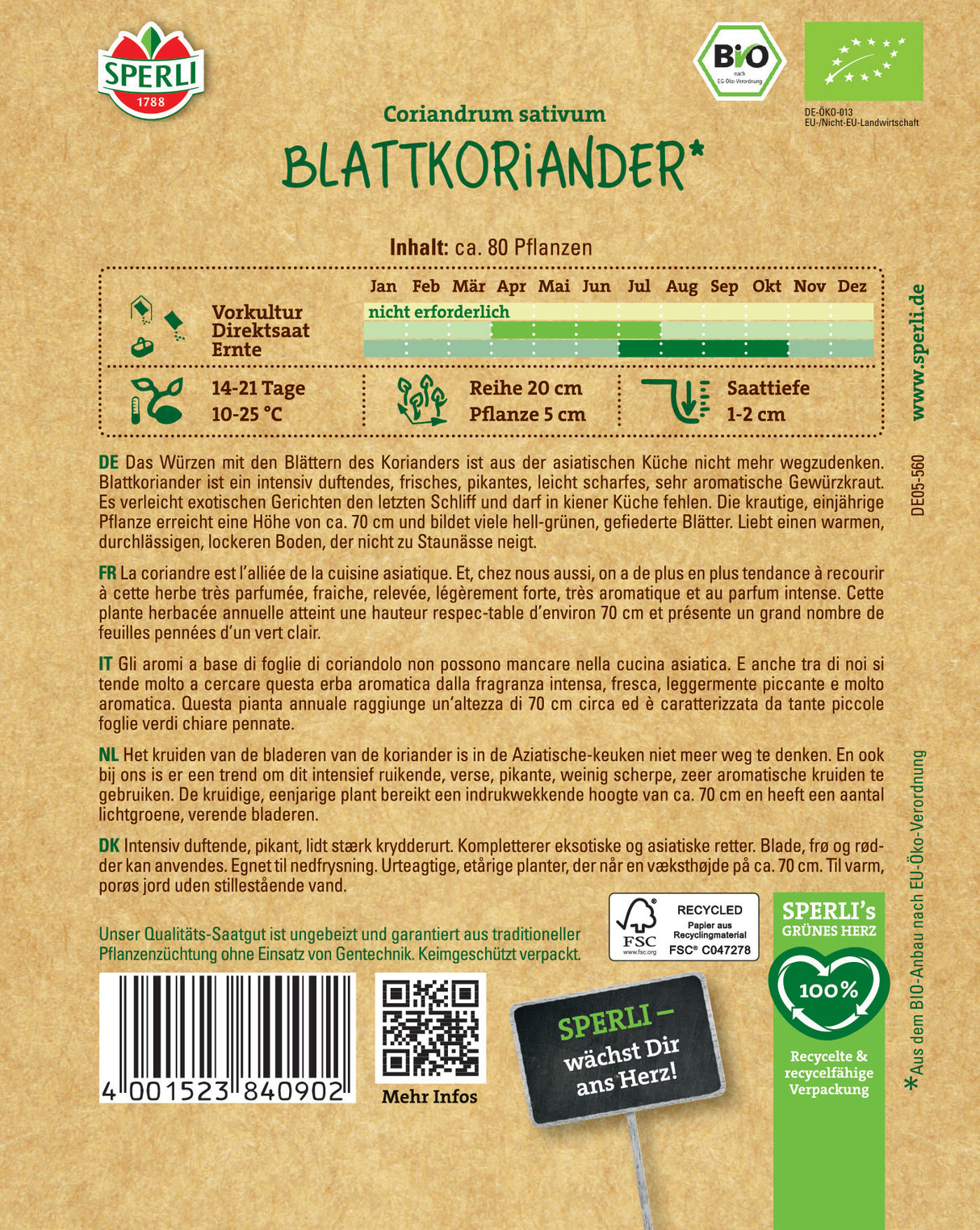 Seminte BIO coriandru