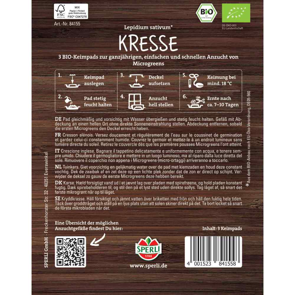 Pad refill Microgreens – creson pentru recolta rapida, 3 Pads, cu protectie germinatie