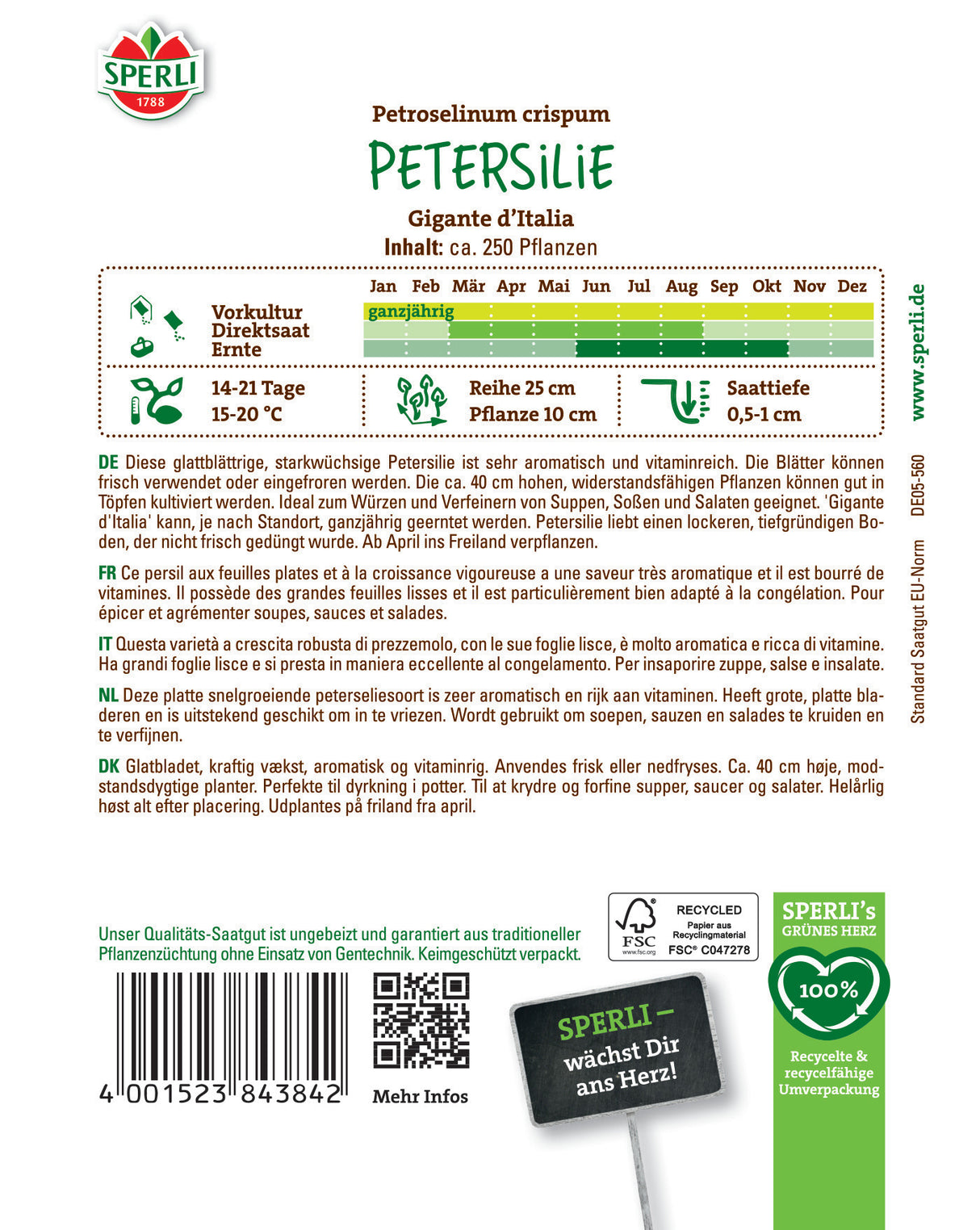 Seminte patrunjel Gigante d’Italia