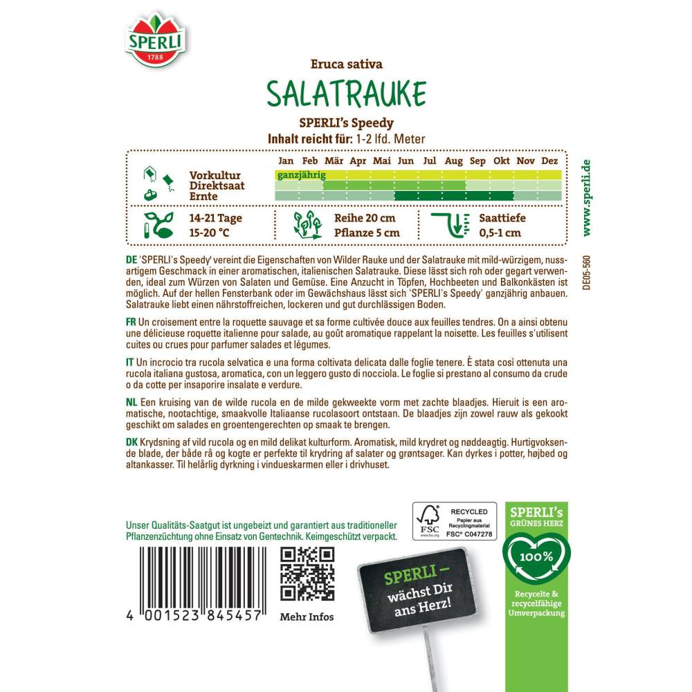 Seminte rucola SPERLI Speedy