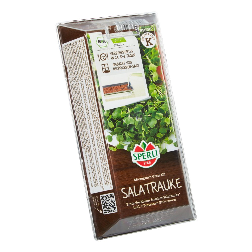 Kit Microgreens BIO – rucola pentru salate proaspete, 1 Bucata, cu protectie germinatie