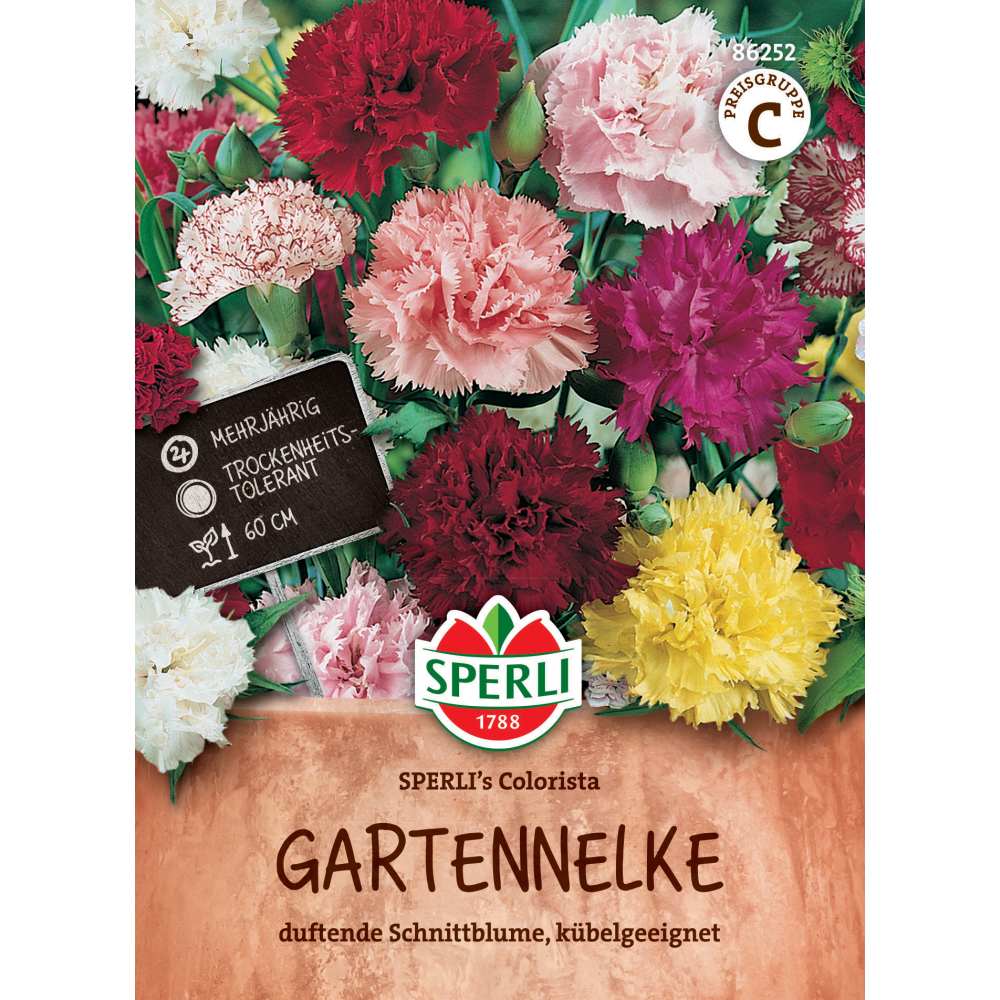 Seminte de garoafe de gradina SPERLI Colorista – mix decorativ, ajunge pentru 70 Plante, cu protectie germinatie