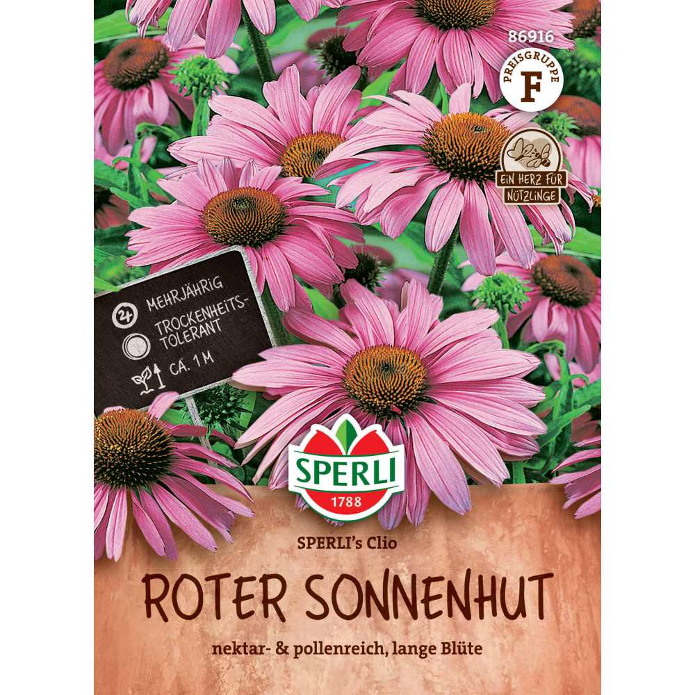 Seminte echinacea rosie SPERLI Clio – planta medicinala si ornamentala, ajunge pentru 25 Plante, cu protectie germinatie
