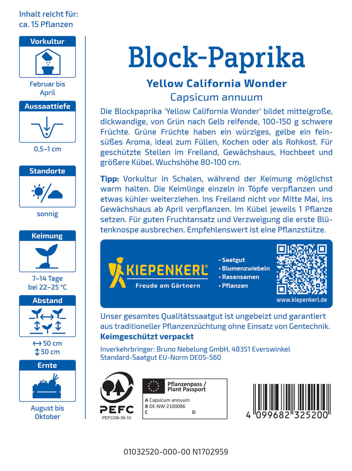 seminte ardei gras galben california wonder