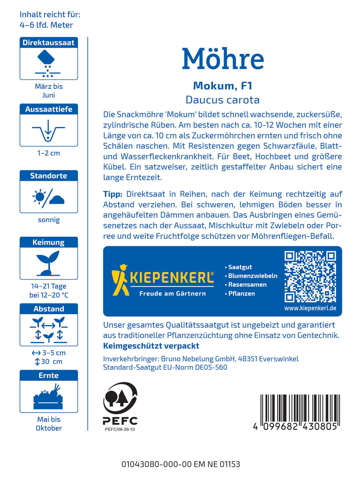 seminte morcov mokum