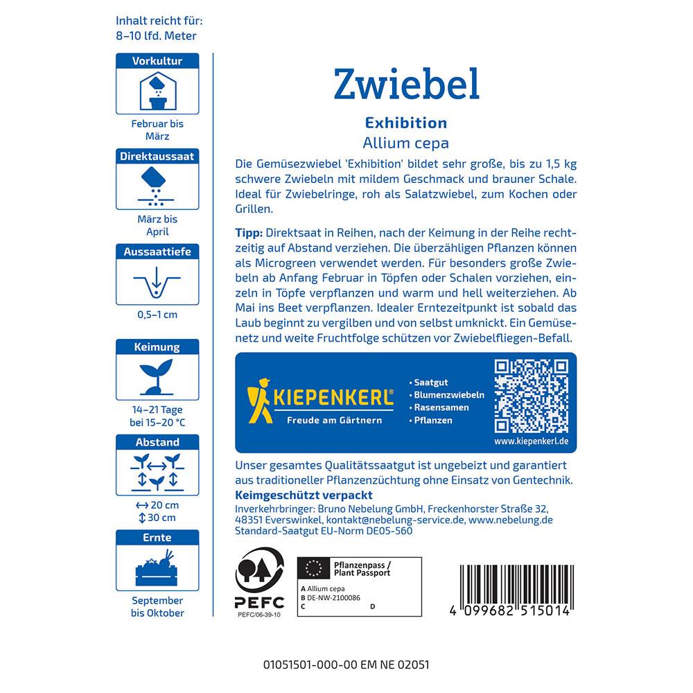 Seminte de ceapa Exhibition – ceapa uriasa pentru concursuri, ajunge pentru 8-10 Metri Liniari