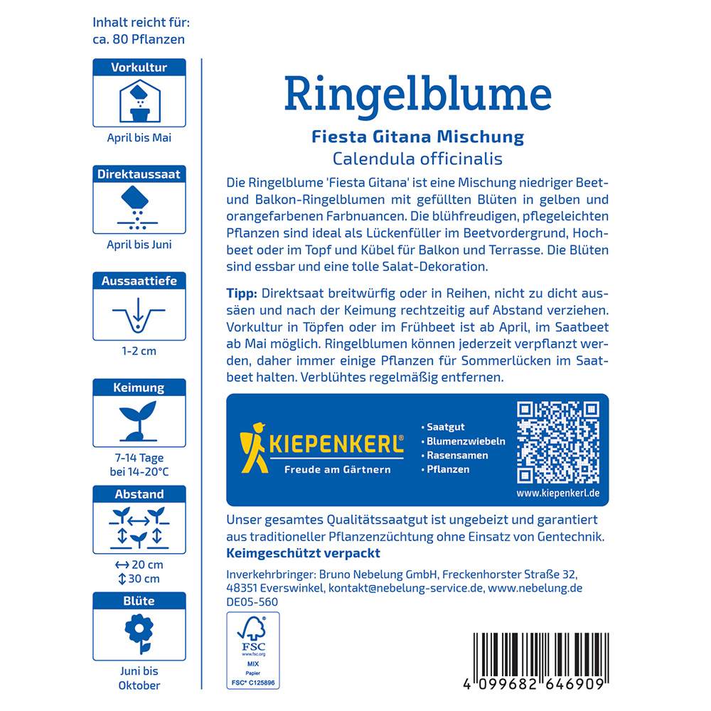 Seminte de galbenele Fiesta Gitana – amestec intens colorat, ajunge pentru 80 Plante