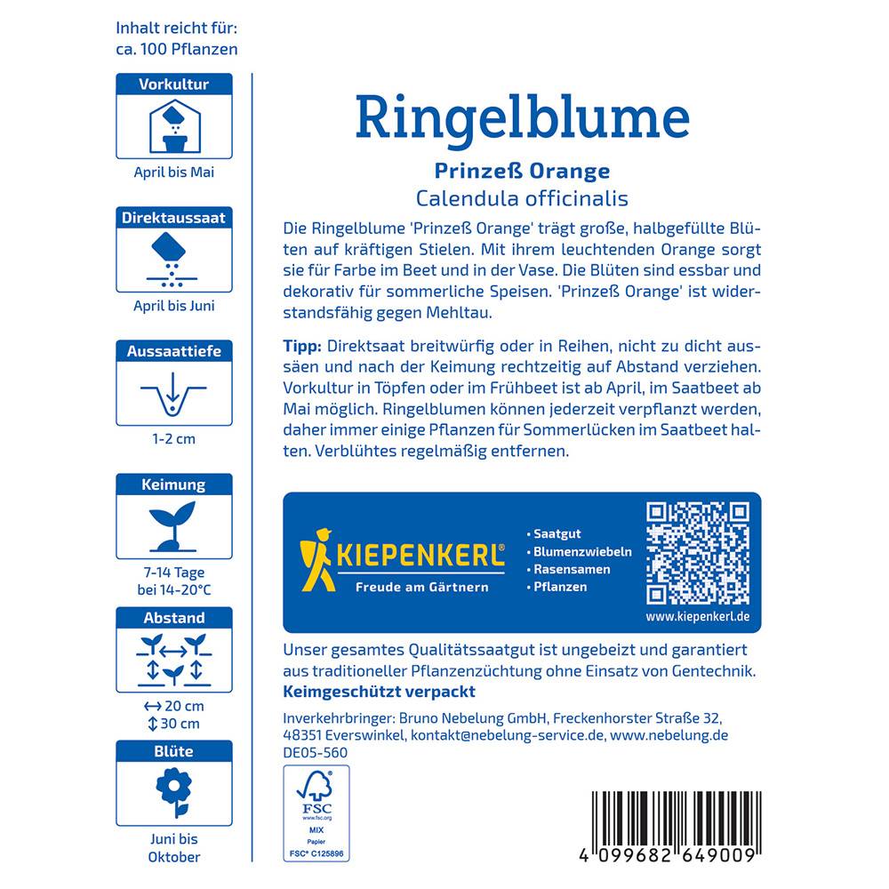 Seminte de galbenele Printesa Orange – inflorire bogata, ajunge pentru 100 Plante