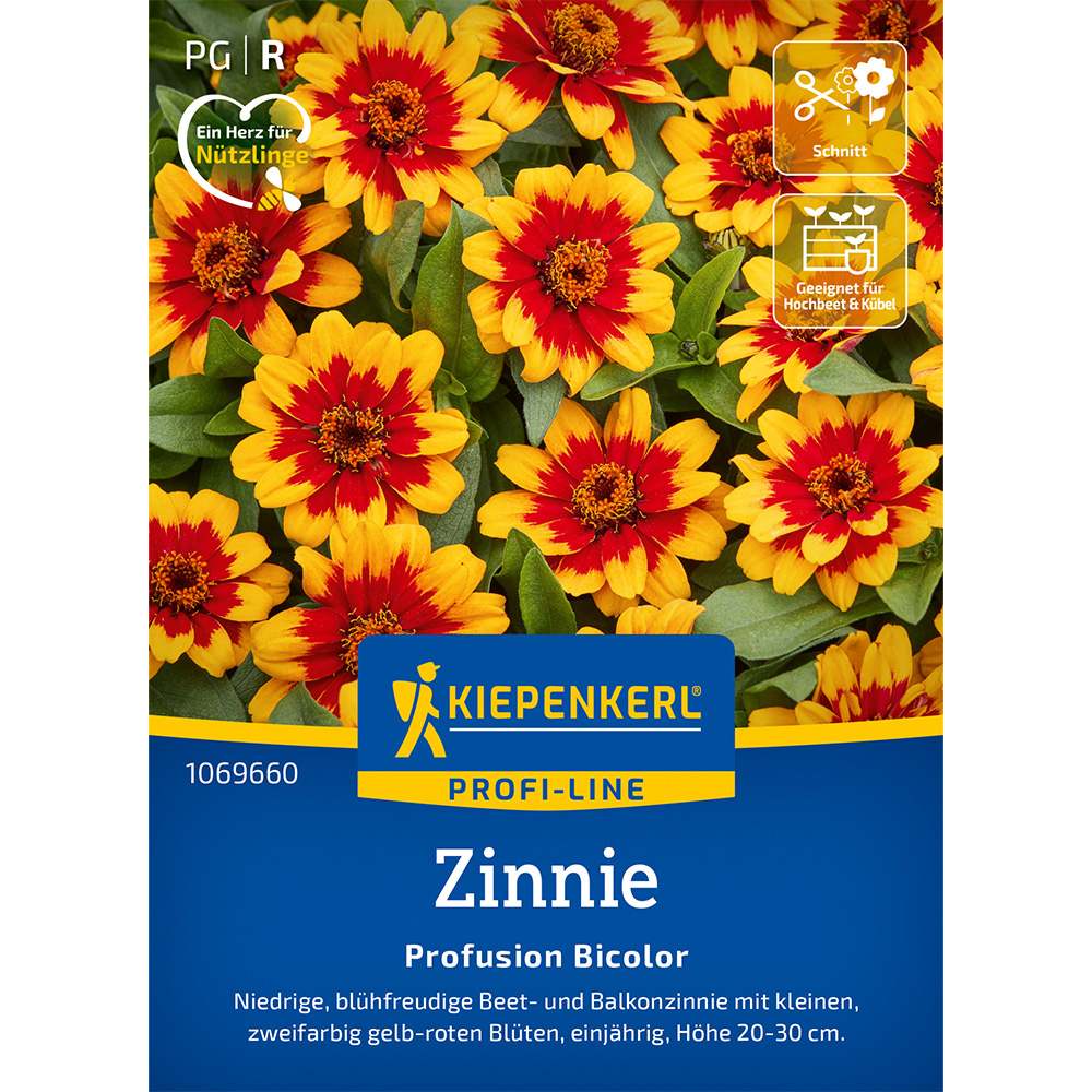 Seminte de zinnia Profusion Bicolor – flori bicolore rezistente, ajunge pentru 20 Plante