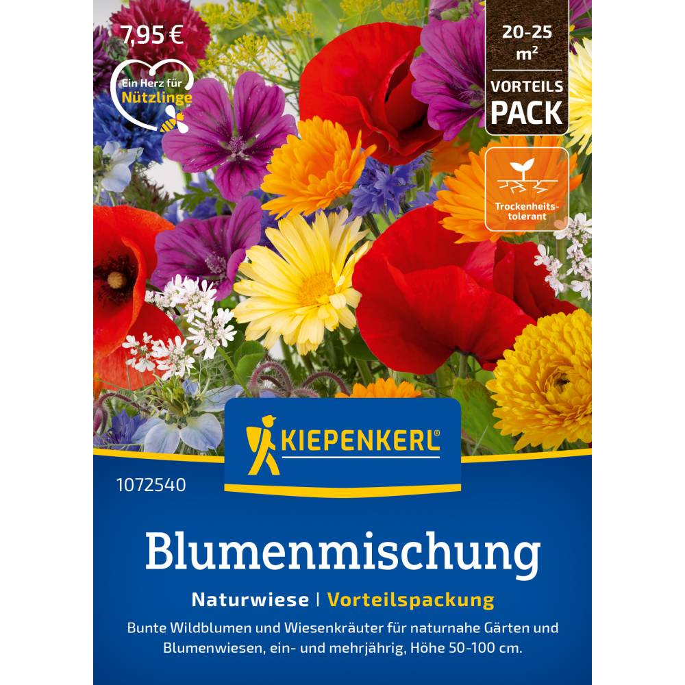 Amestec seminte pentru pajisti naturale – biodiversitate in gradina, ajunge pentru 20 - 25m²