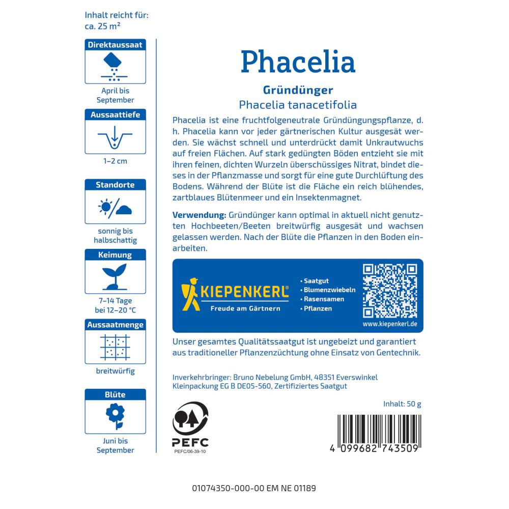 Seminte de facelia – atractant pentru albine si sol sanatos, ajunge pentru 25 m²