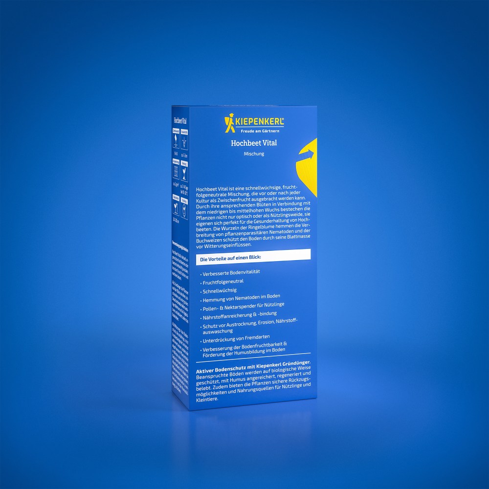 Amestec nutritiv Hochbeet Vital – 0,2 kg, pentru straturi inaltate, ajunge pentru 100 m², cu protectie germinatie