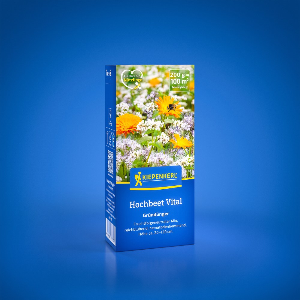 Amestec nutritiv Hochbeet Vital – 0,2 kg, pentru straturi inaltate, ajunge pentru 100 m², cu protectie germinatie