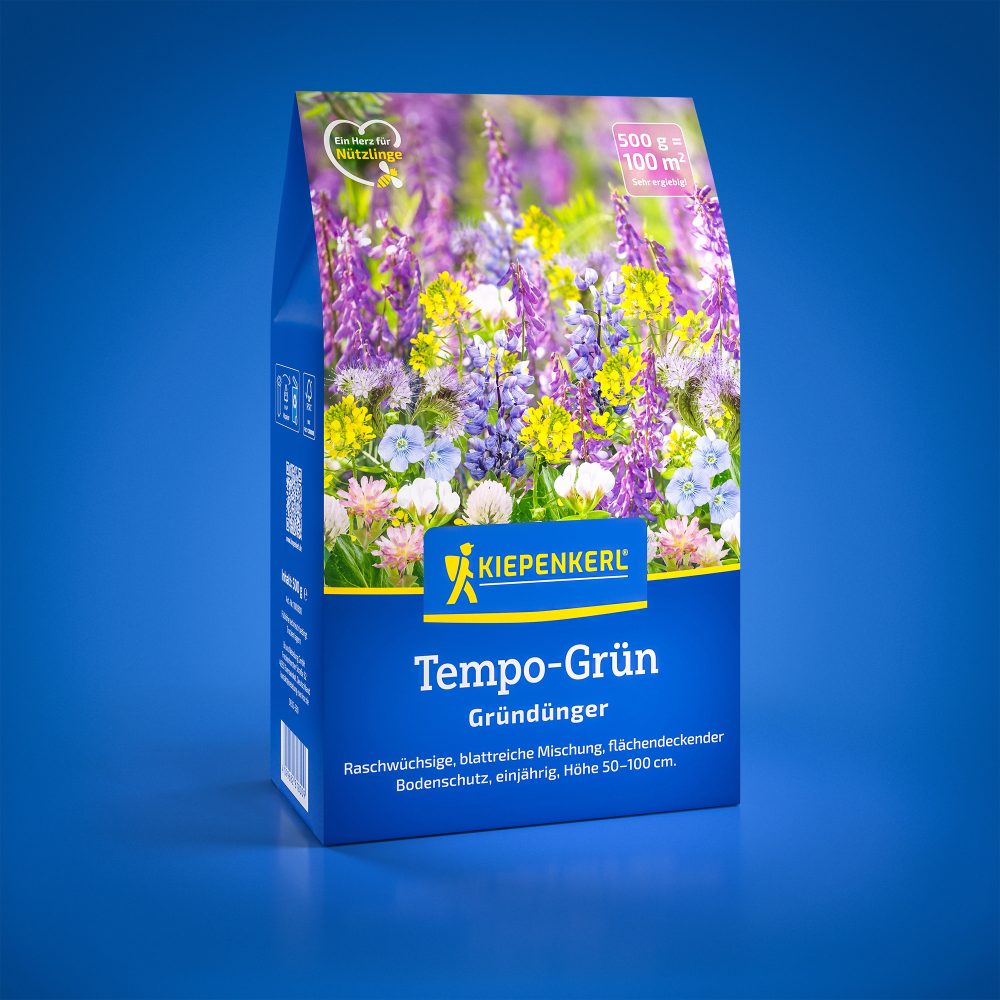 Tempo-Grun – 0,5 kg, amestec verde pentru sol sanatos si fertil, ajunge pentru 100 m², cu protectie germinatie