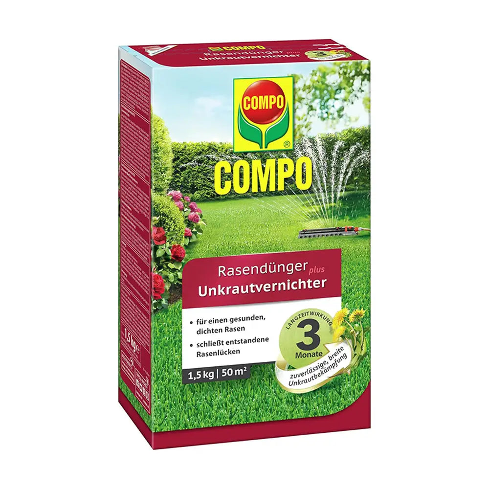 Ingrasamant gazon Compo Floranid cu erbicid 2 in 1 efect imediat si de lunga durata 1.5 kg pentru 50 mp