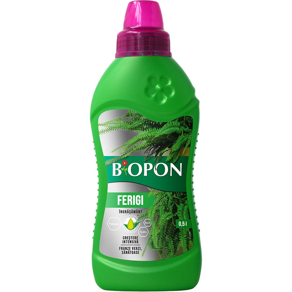 Ingrasamant lichid BIOPON pentru ferigi, frunzis verde si des, 500 ml