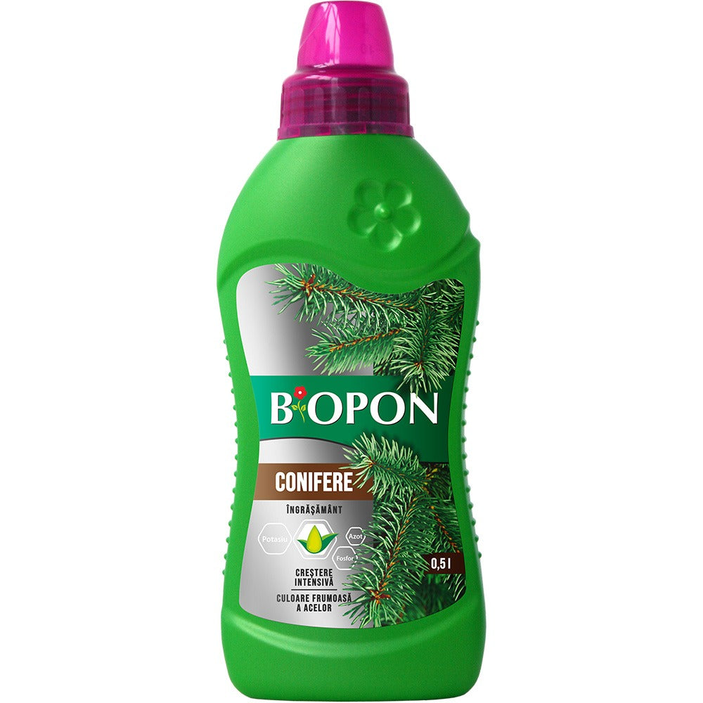 Ingrasamant lichid BIOPON pentru conifere, ace intens verzi si plante sanatoase, 500 ml