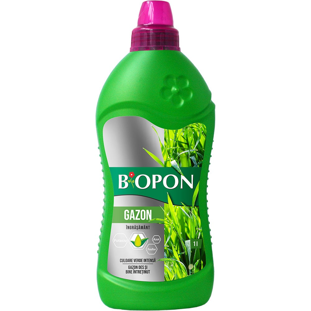 Ingrasamant lichid BIOPON 1 l, pentru gazon, crestere rapida si verde intens