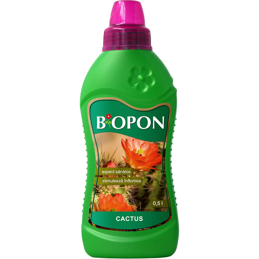 Ingrasamant lichid BIOPON pentru cactusi si plante suculente, crestere echilibrata, 500 ml