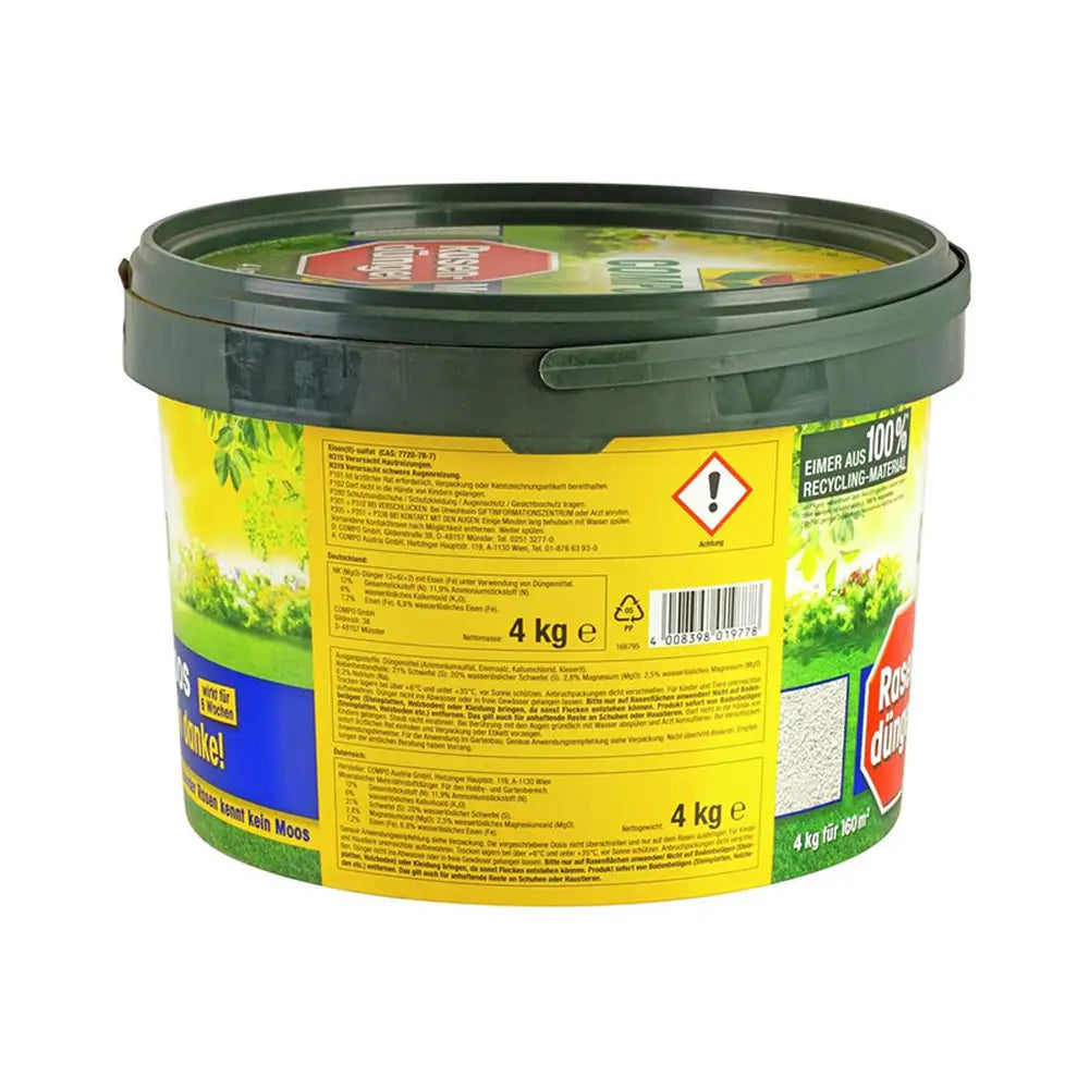 Ingrasamant gazon Compo anti-muschi granule fine 4 kg efect 6 saptamani pentru 160 mp