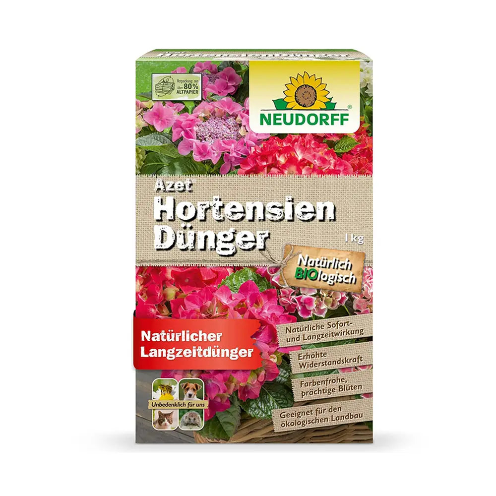 Ingrasamant organic Neudorff Azet pentru hortensii, camelii si bougainvillea 1.75 kg – inflorire intensa si radacini puternice
