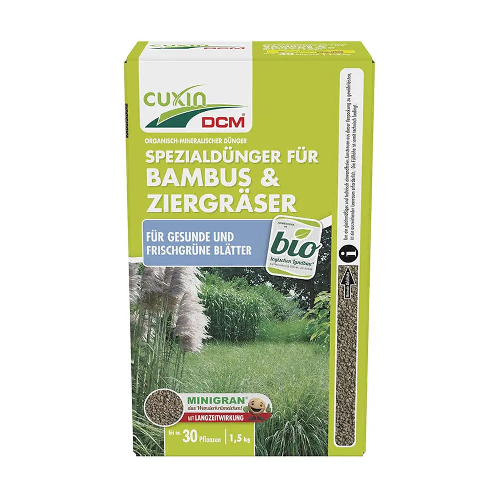 Ingrasamant special Cuxin DCM pentru bambus si ierburi decorative 1.5 kg cu siliciu si magneziu – fertilizare organo-minerala cu eliberare controlata