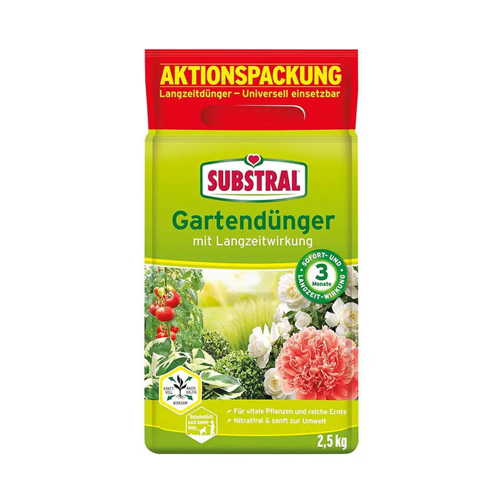 Ingrasamant universal Substral pentru gradina cu efect de lunga durata 2.5 kg pentru flori legume fructe arbusti conifere si gard viu
