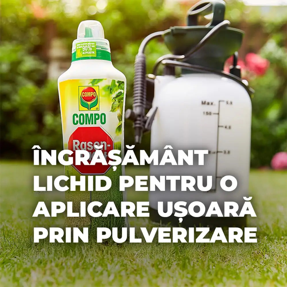 Ingrasamant lichid COMPO impotriva buruienilor si muschiului 2.5 L, efect rapid pentru gazon verde si sanatos